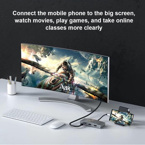 USB C to 3 HDMI Adapter,Type C Multi Monitor 3 Port, - Picture 5 of 6